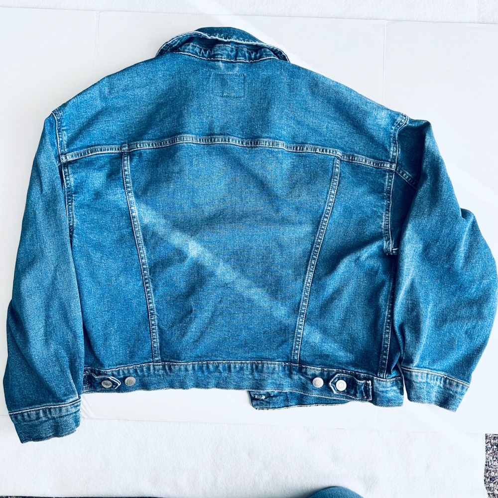 Lauren Ralph Lauren Womens Blue Denim Trucker Jacket Medium Wash Size Large - Picture 7 of 7